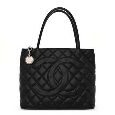 CHANEL Caviar Quilted Medallion Tote Black - image 1