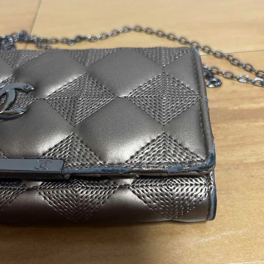 Metallic Gray Shoulder Bag - image 3