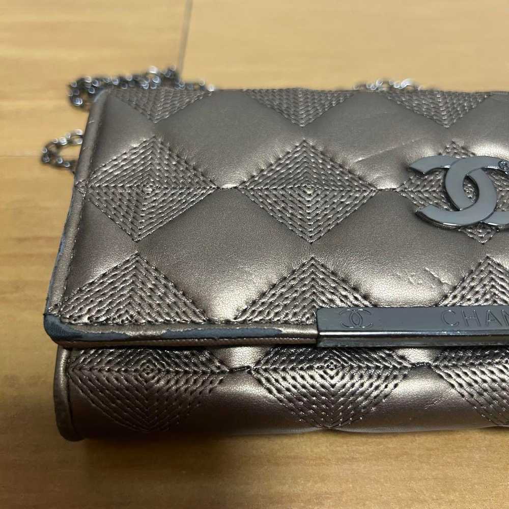 Metallic Gray Shoulder Bag - image 4