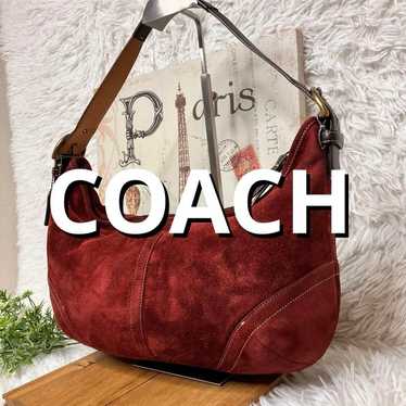 COACH One Shoulder Bag One Shoulder Suede Signatur