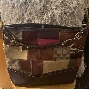 Coach Holiday Patchwork Large Hobo Bag