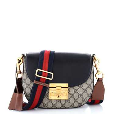 GUCCI Padlock Saddle Shoulder Bag GG Coated Canva… - image 1