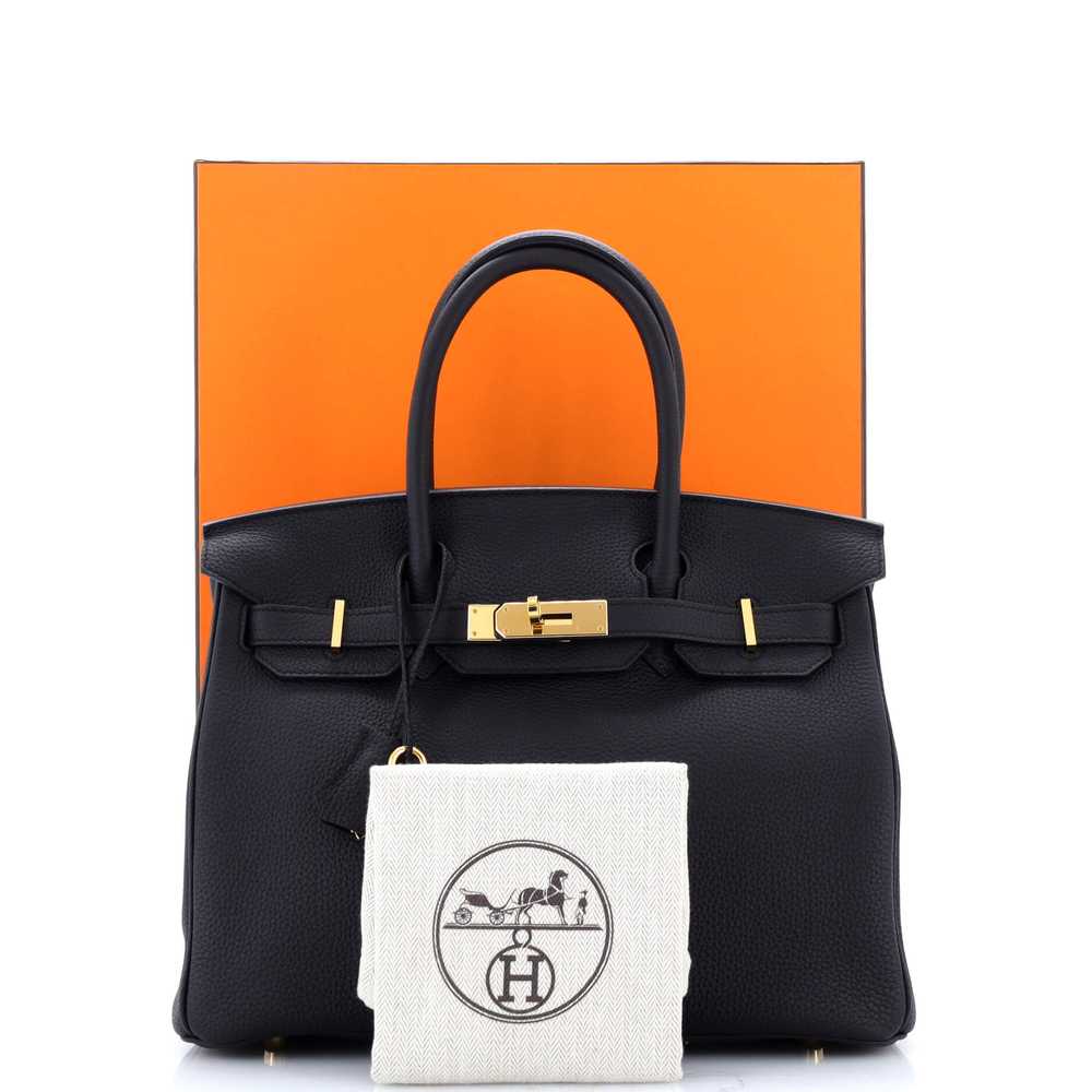 Hermes Birkin Handbag Noir Togo with Gold Hardwar… - image 2