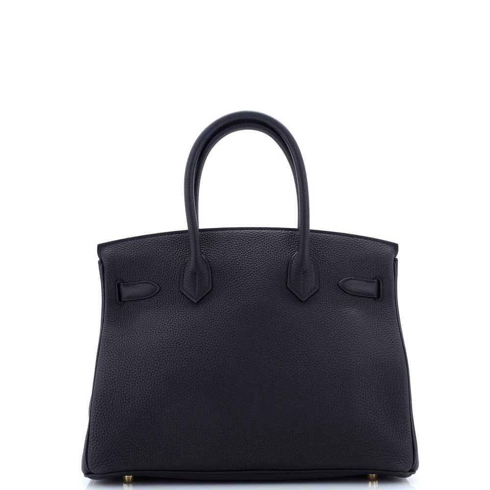 Hermes Birkin Handbag Noir Togo with Gold Hardwar… - image 4