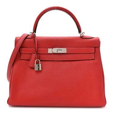 HERMES Taurillon Clemence Kelly Retourne 32 Rouge… - image 1