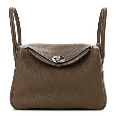 HERMES Taurillon Clemence Lindy 26 Etoupe - image 1