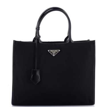 PRADA Padded Open Shopper Tote Tessuto and Leather