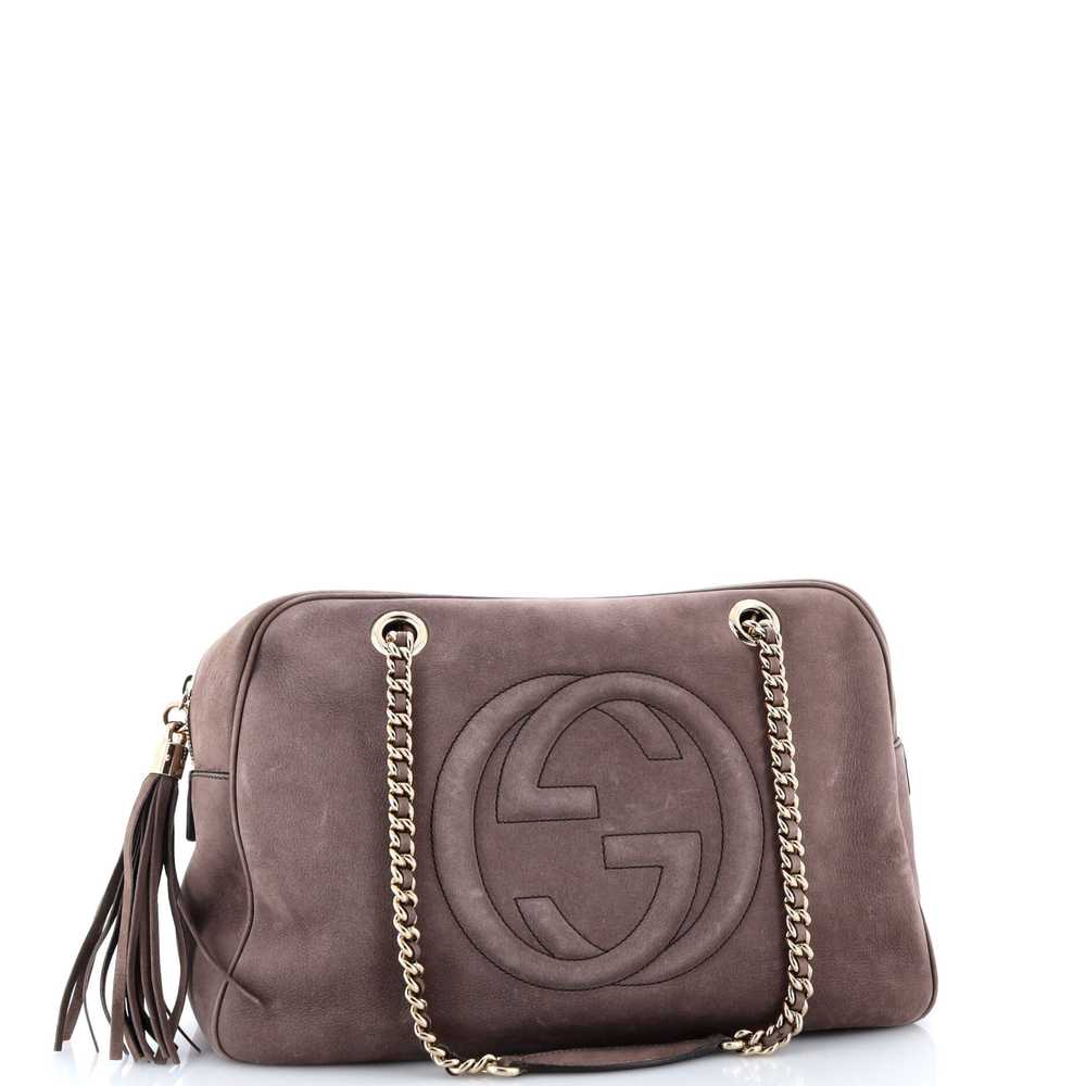 GUCCI Soho Chain Zip Shoulder Bag Nubuck Medium - image 2