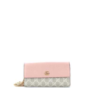 GUCCI GG Marmont Continental Chain Wallet GG Coate