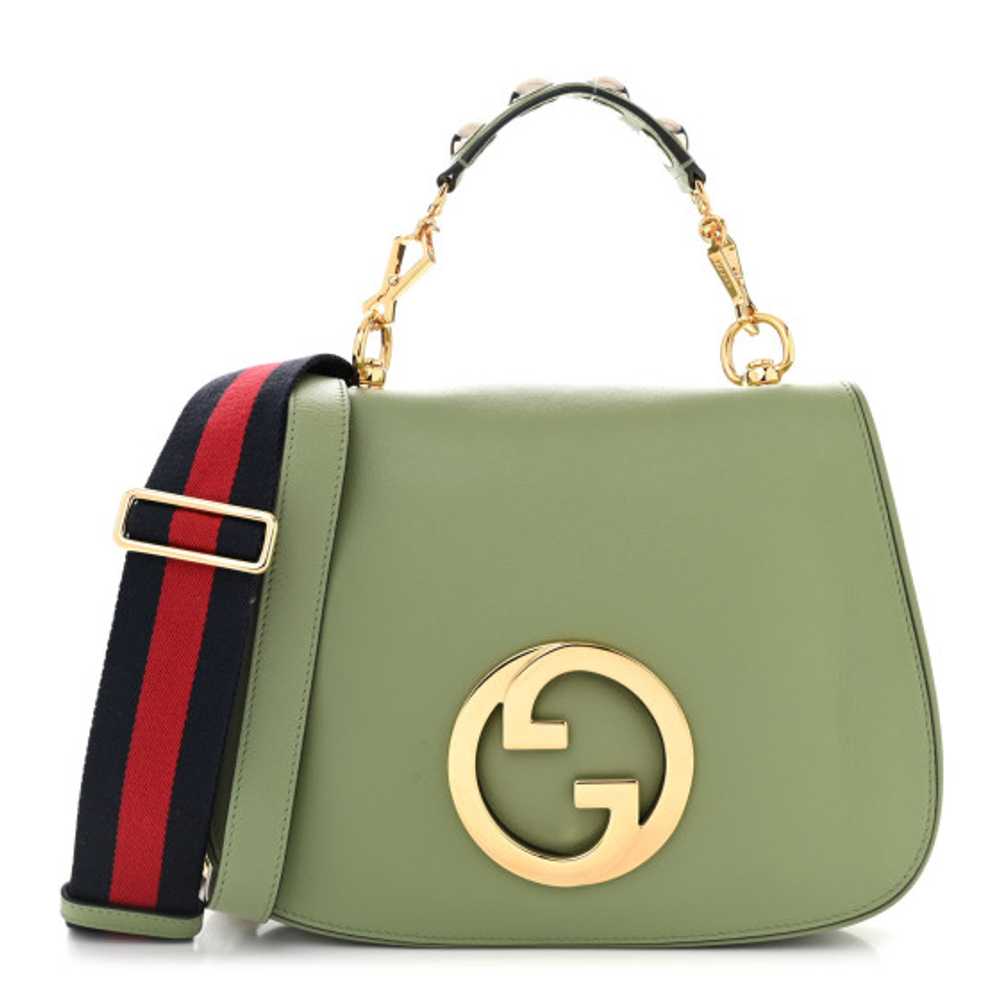 GUCCI Roxy Calfskin Web Medium Blondie Top Handle… - image 1