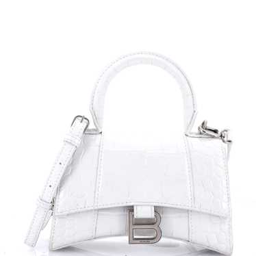 Balenciaga Hourglass Top Handle Bag Crocodile Emb… - image 1