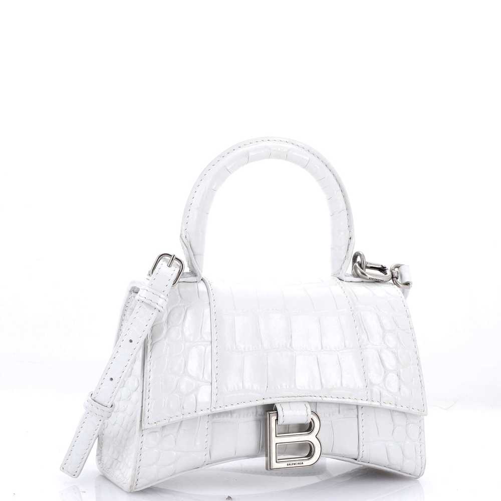 Balenciaga Hourglass Top Handle Bag Crocodile Emb… - image 2