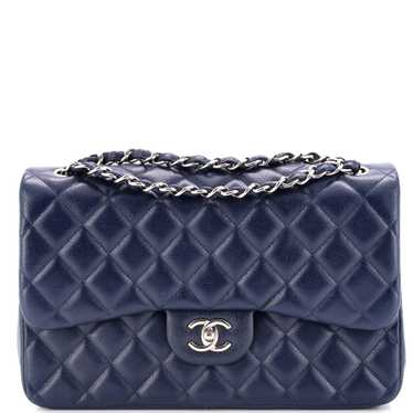 CHANEL Classic Double Flap Bag Quilted Caviar Jumb