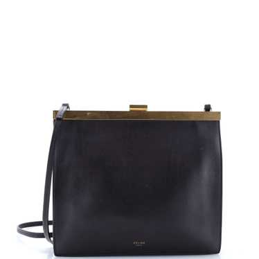 CELINE Clasp Crossbody Bag Leather Mini