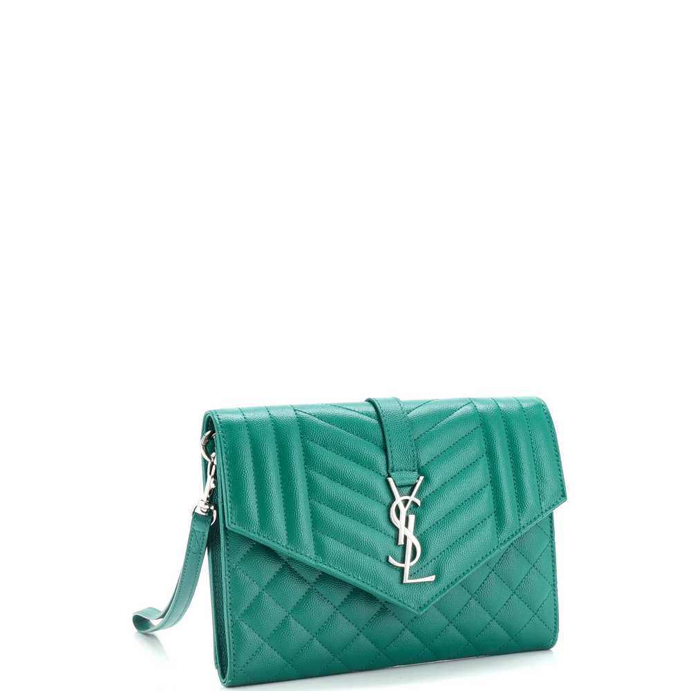 Saint Laurent Classic Monogram Envelope Wristlet … - image 2