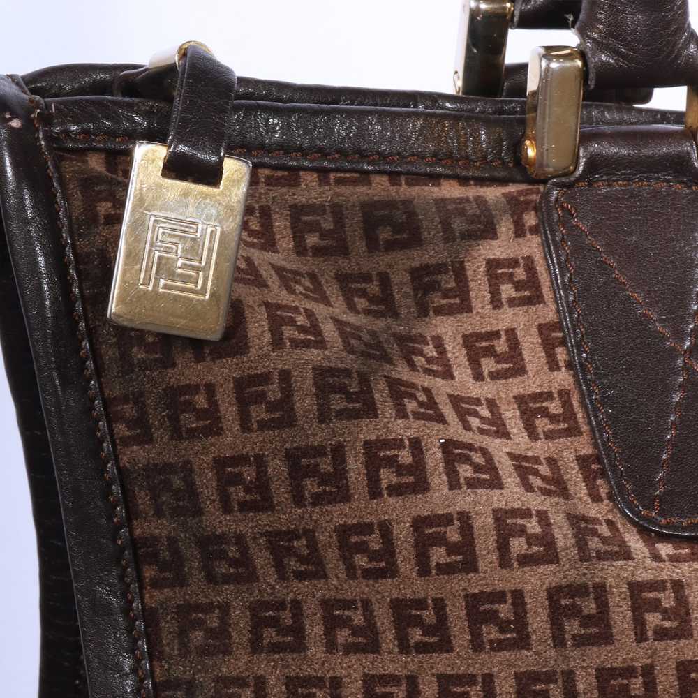 VTG FENDI MONOGRAM SUEDE SHOULDER BAG - image 5