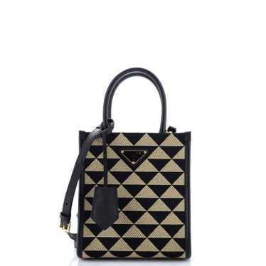 PRADA Symbole Shopper Tote Jacquard Mini