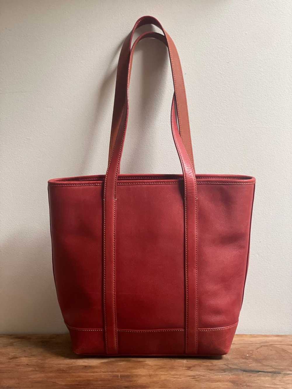 Deep Red Leather Coach Tote | Used, Secondhand,… - image 1