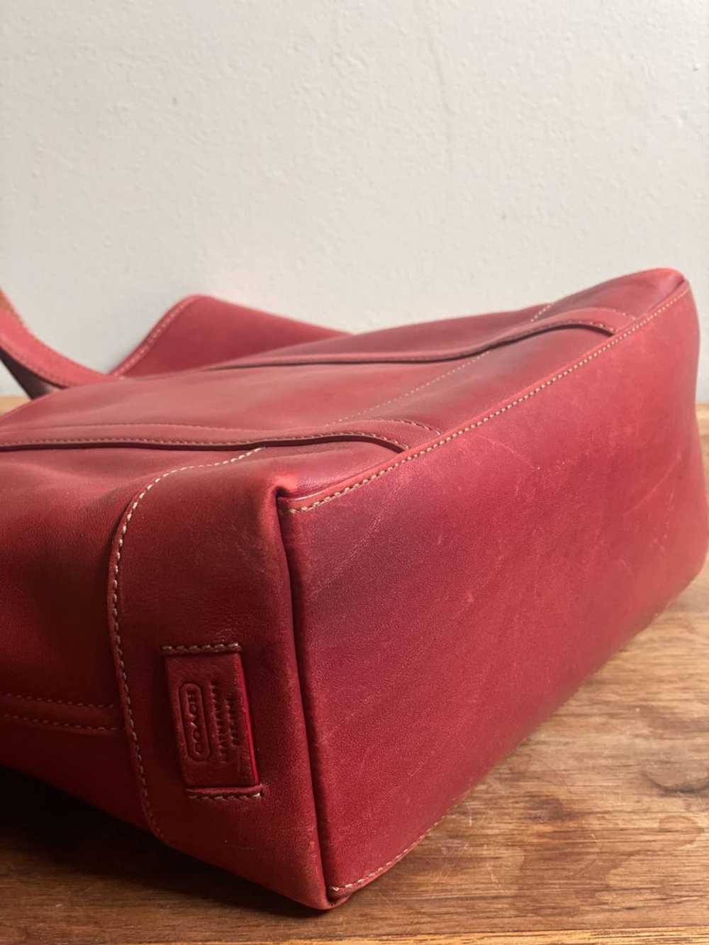 Deep Red Leather Coach Tote | Used, Secondhand,… - image 3