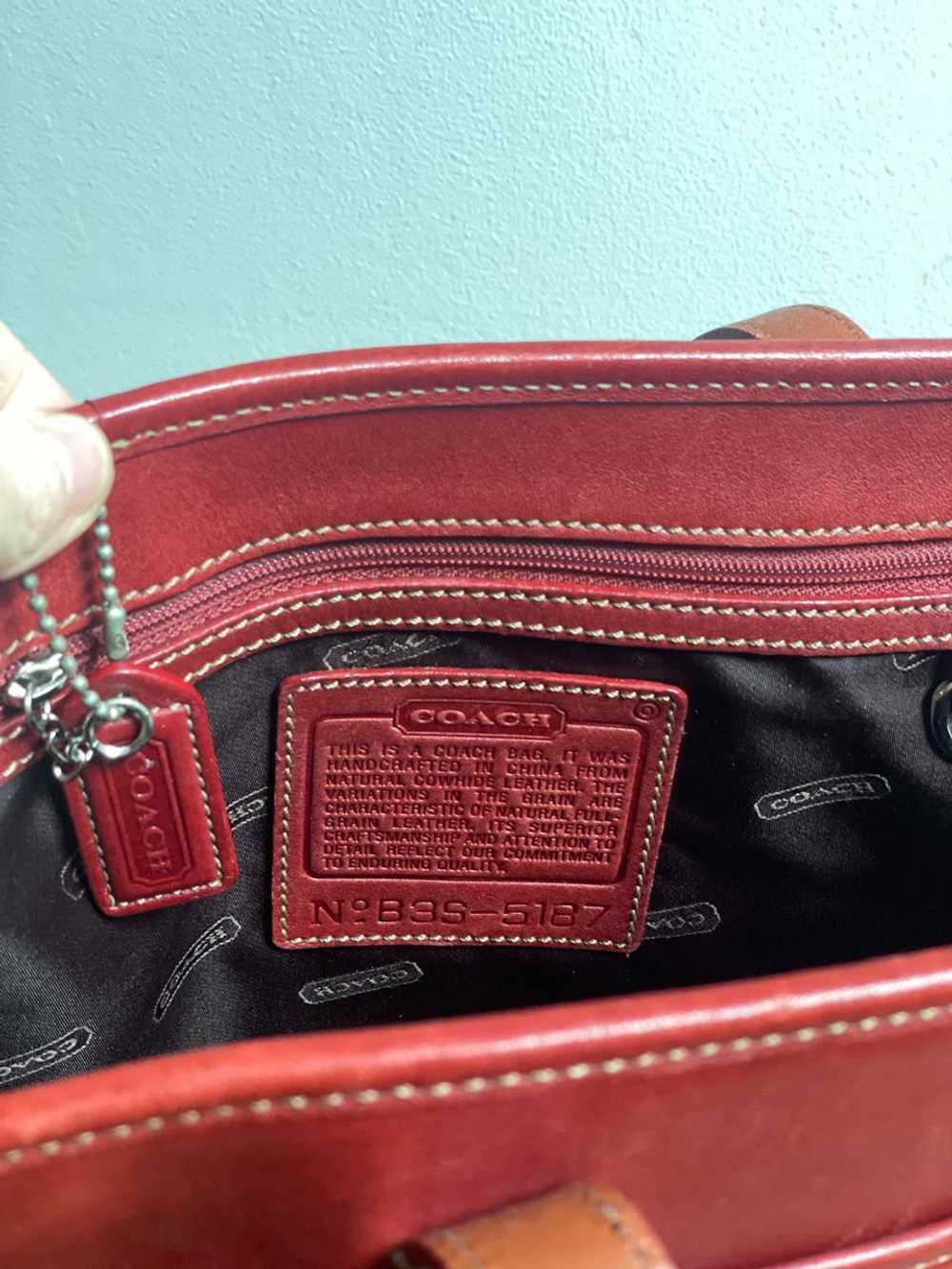 Deep Red Leather Coach Tote | Used, Secondhand,… - image 4