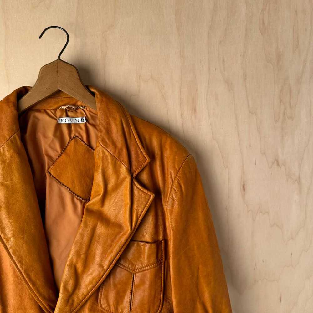 No tag Leather Blazer - 1970's (M) | Used,… - image 4