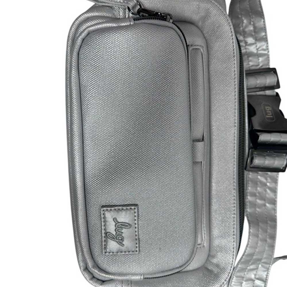 Lug Silver Matte Luxe Vegan Leather Belt Bag - image 4