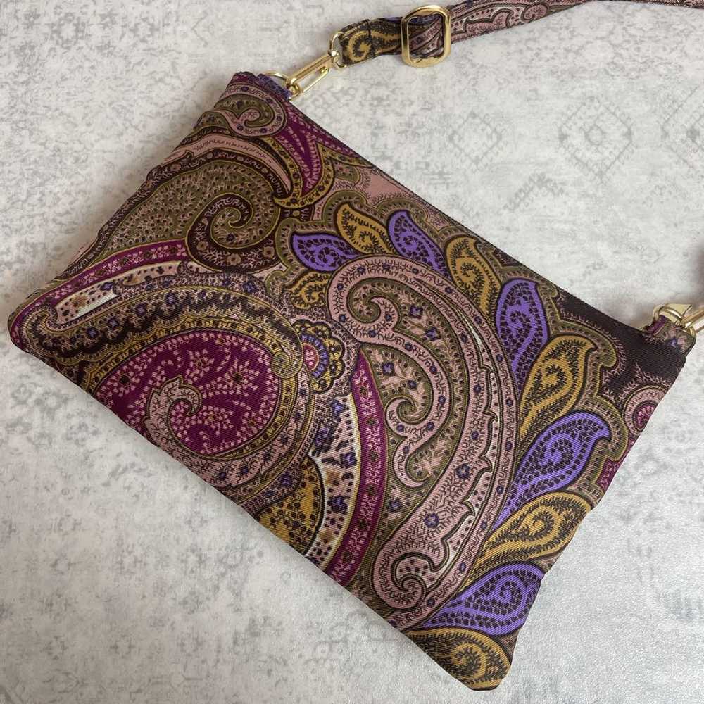 Etro Paisley Pattern Shoulder Bag Nylon Women's E… - image 2