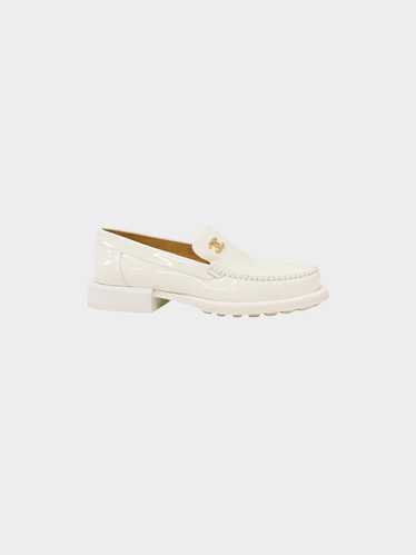 Chanel 2022 White Patent Leather Loafers