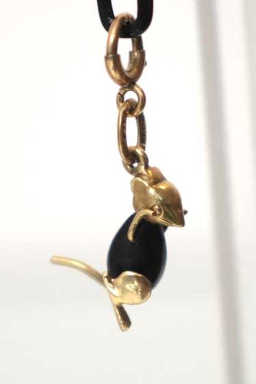 14K Gold Tiny Mouse Charm