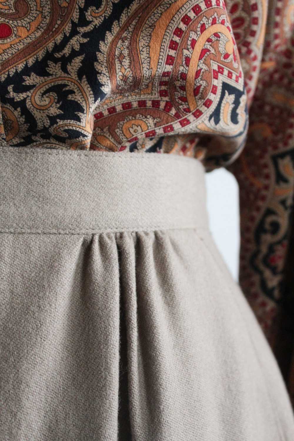 almond wool midi skirt - image 2