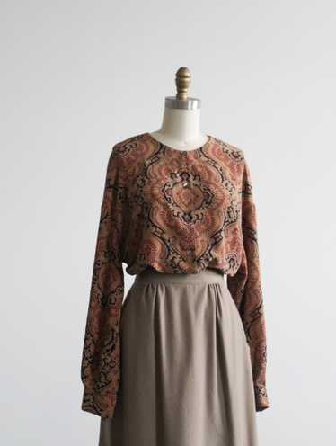 silk paisley blouse