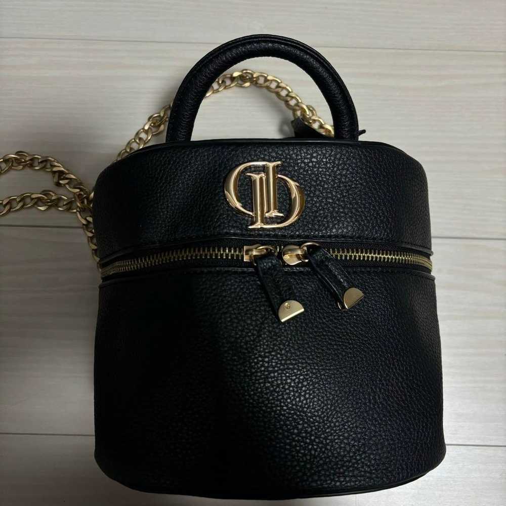 Darich D Motif Vanity Bag - Black - Gold - Chain … - image 4