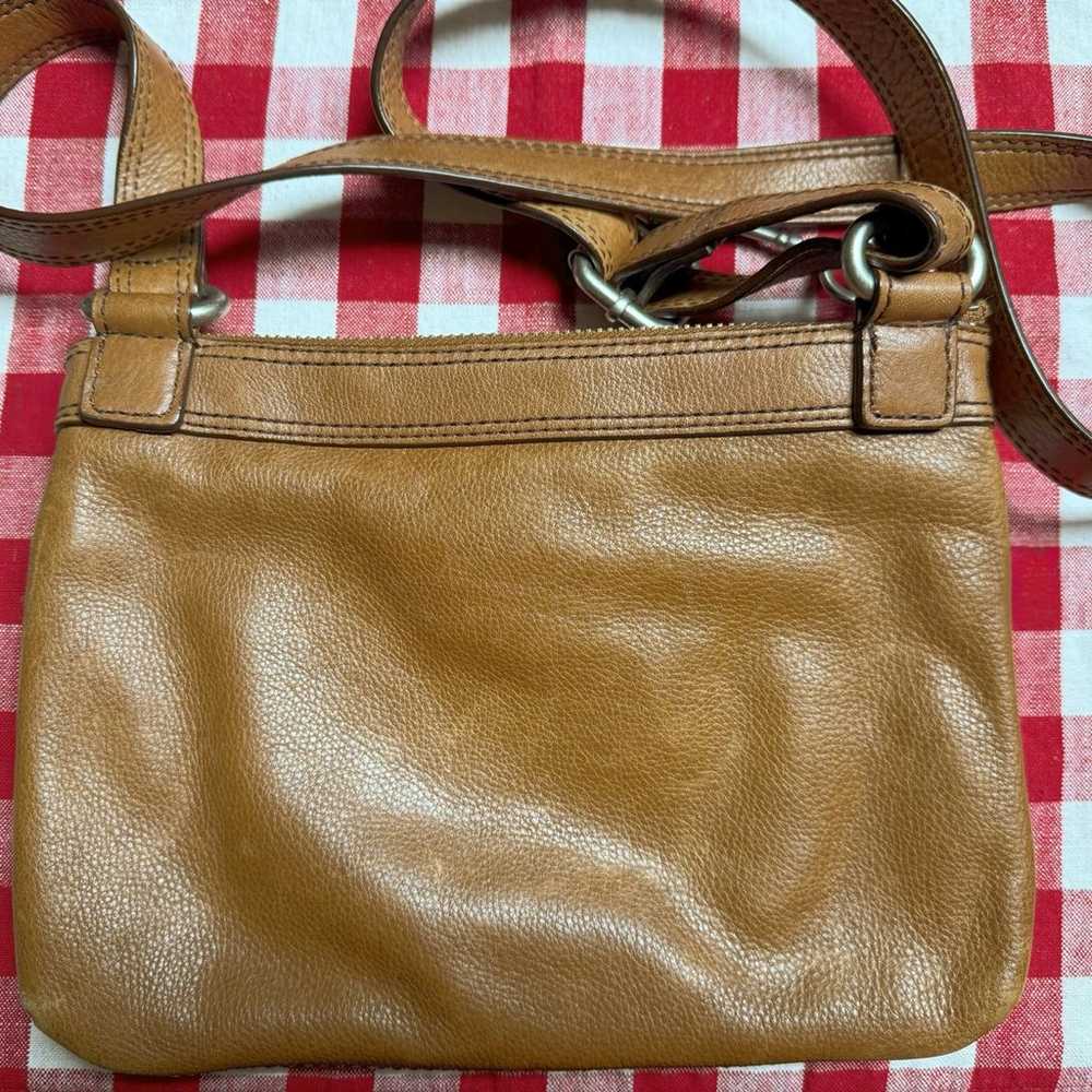 Fossil Brown Leather Crossbody Bag – Lightly Used - image 2