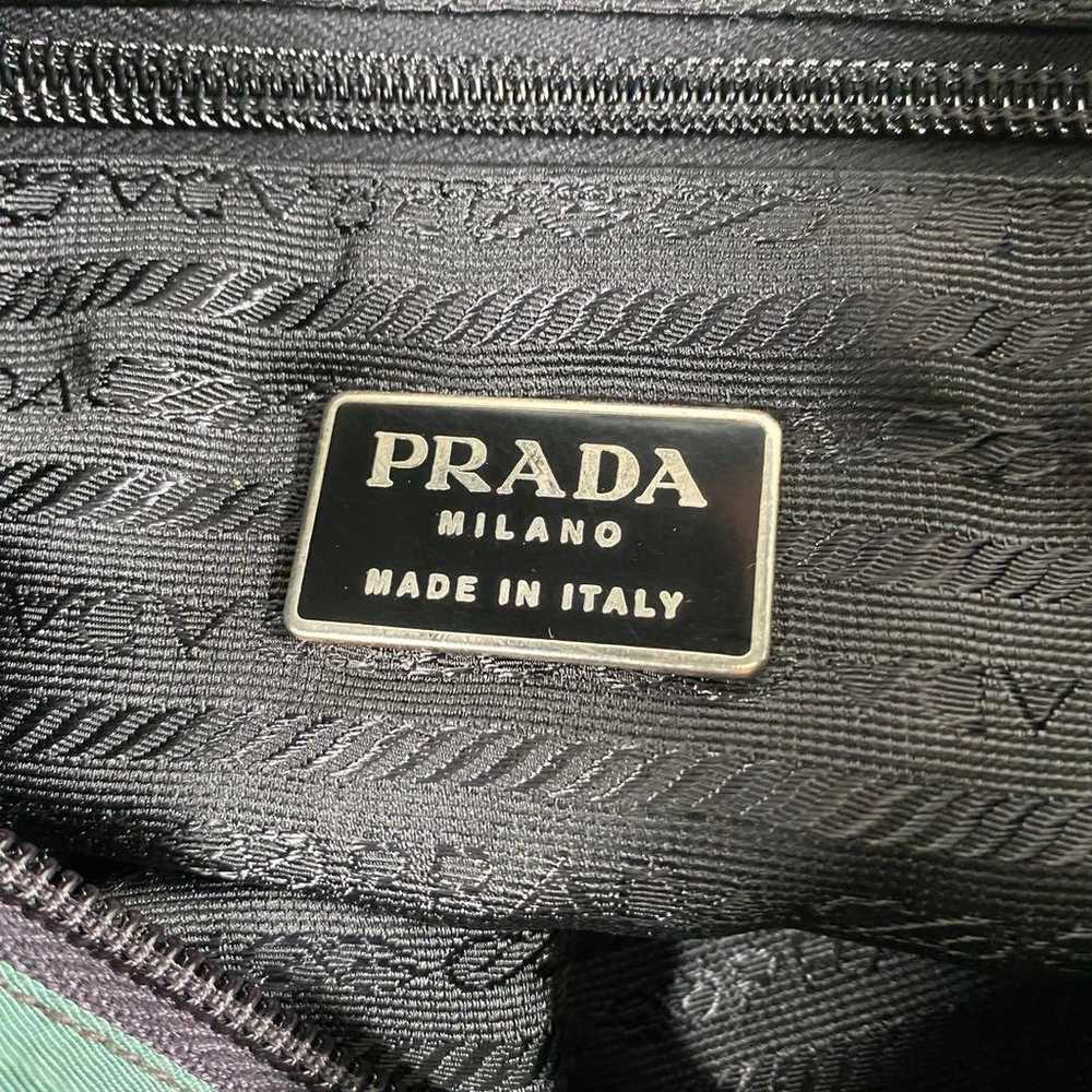 PRADA Shoulder Bag Khaki Triangle Plate Nylon - image 12