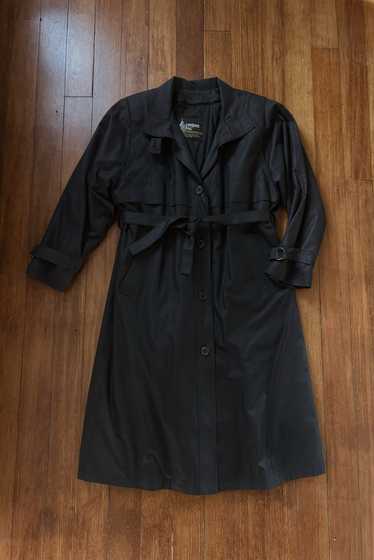 1980's LONDON FOG CLASSIC BLACK TRENCH | SIZE M