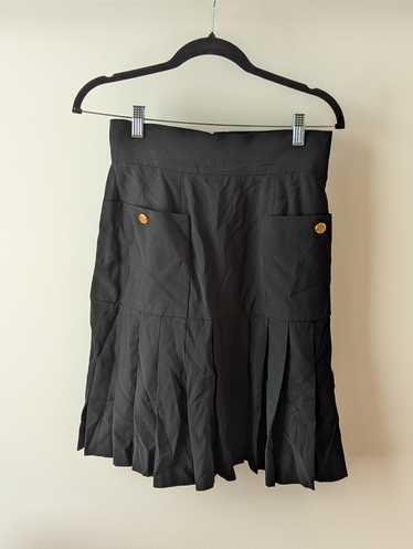 F/W 91 Chanel Pleated Black Skirt | S