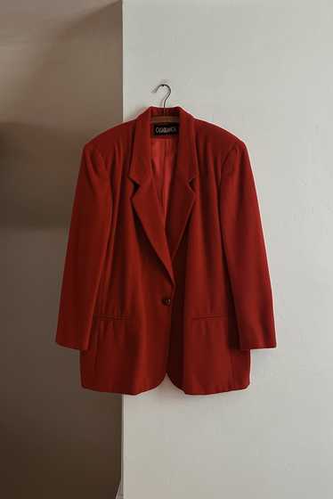 1990's RED CASHMERE BLEND BLAZER