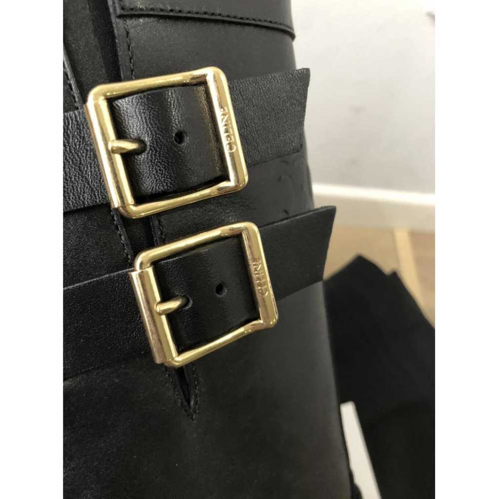 Celine Leather biker boots - image 4