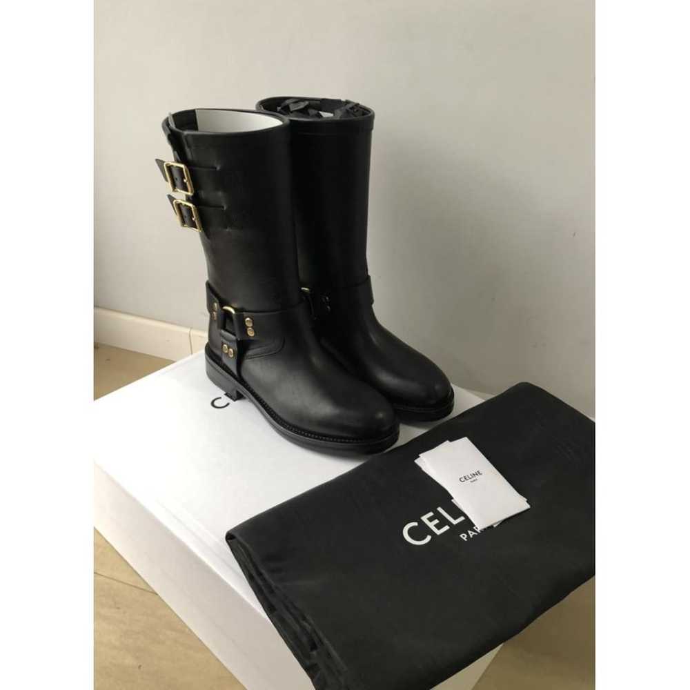 Celine Leather biker boots - image 8