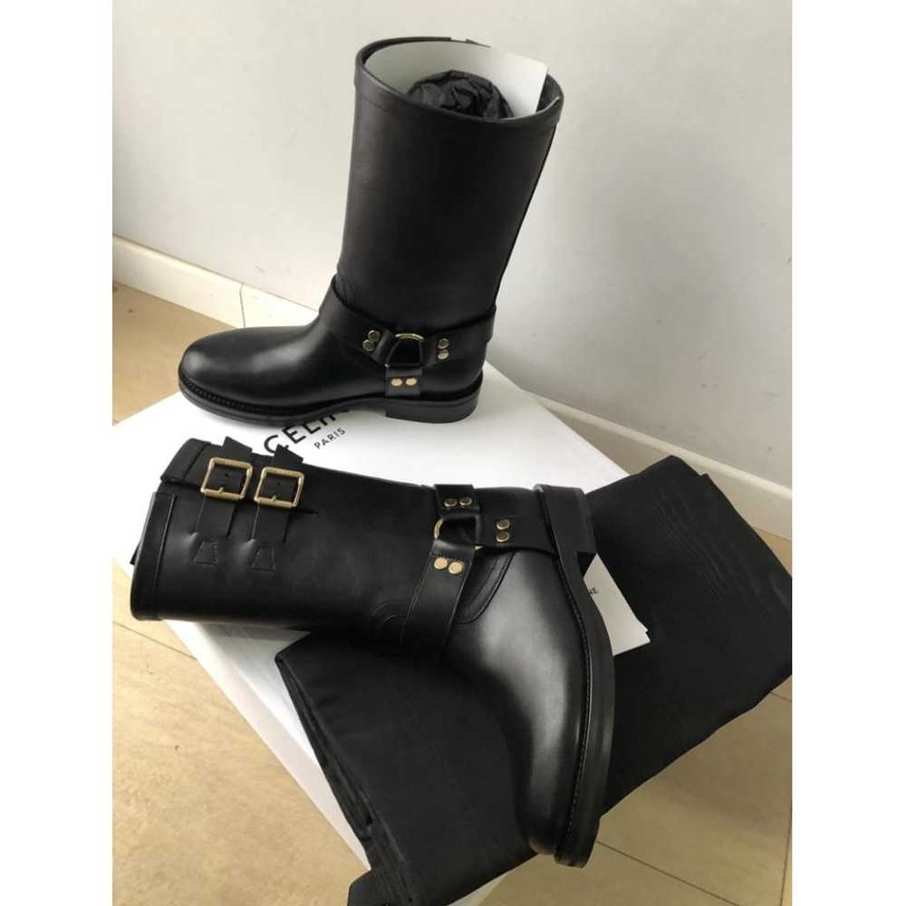 Celine Leather biker boots - image 9