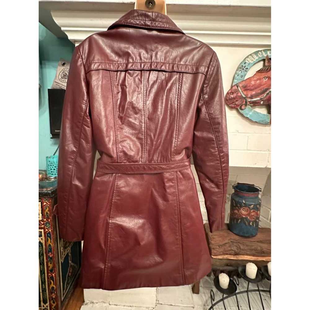 Non Signé / Unsigned Leather coat - image 3