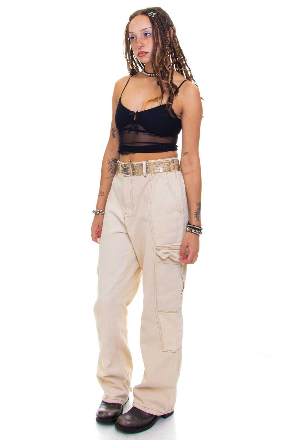 Not-Quite-Vintage Sandy Skater Wide Leg Pants - S… - image 3