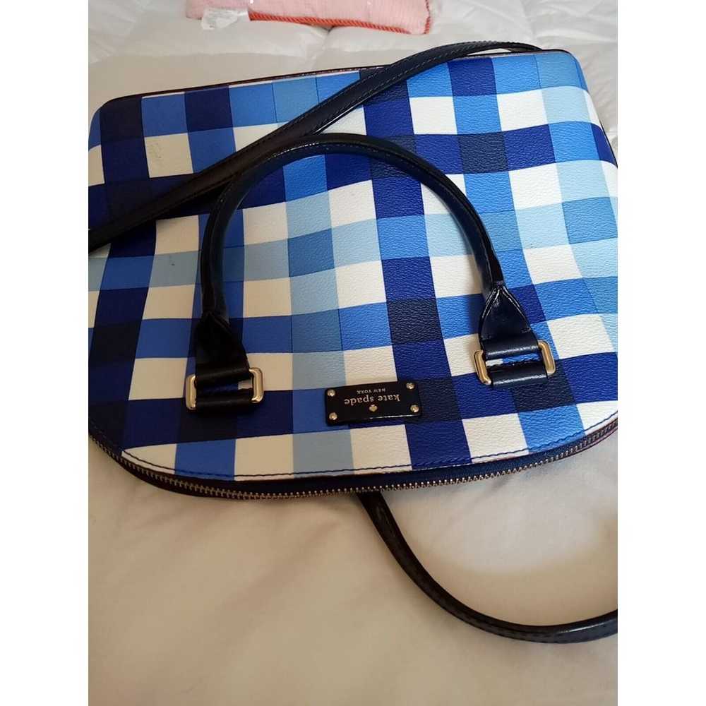 Kate Spade Blue Pacific Gingham Print PVC Grove S… - image 10