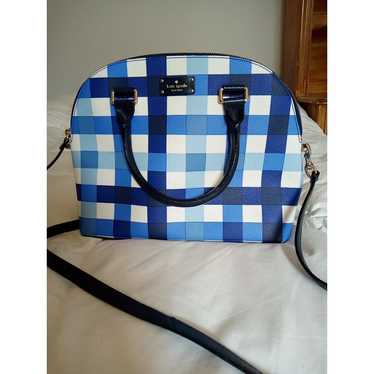 Kate Spade Blue Pacific Gingham Print PVC Grove S… - image 1