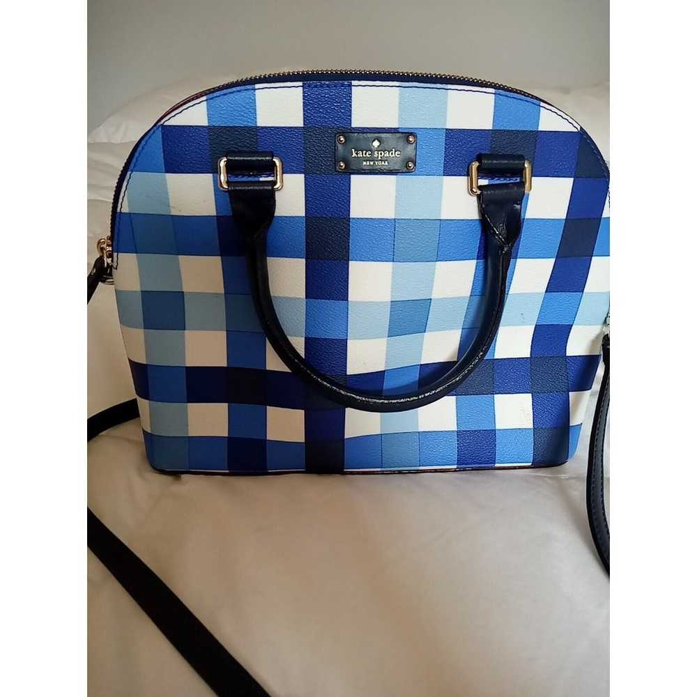 Kate Spade Blue Pacific Gingham Print PVC Grove S… - image 3