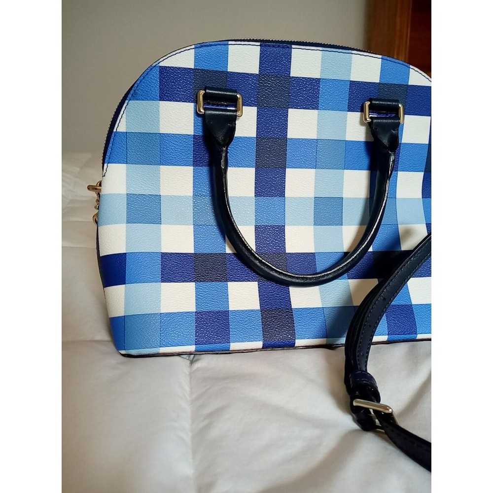 Kate Spade Blue Pacific Gingham Print PVC Grove S… - image 7