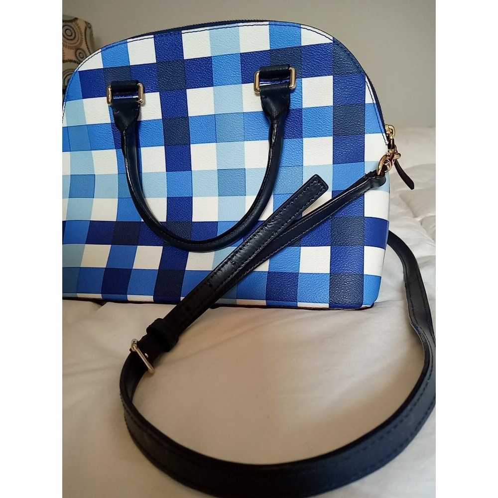 Kate Spade Blue Pacific Gingham Print PVC Grove S… - image 8