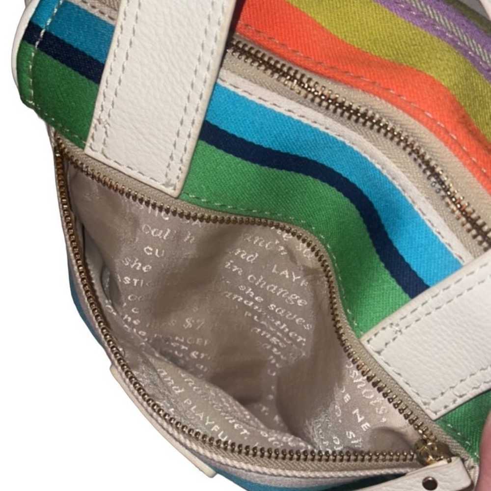 Kate Spade Unique Multicolored Rainbow Canvas Lea… - image 10