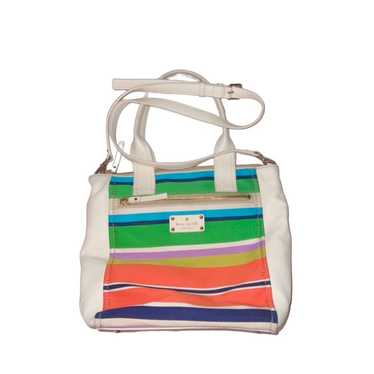 Kate Spade Unique Multicolored Rainbow Canvas Lea… - image 1