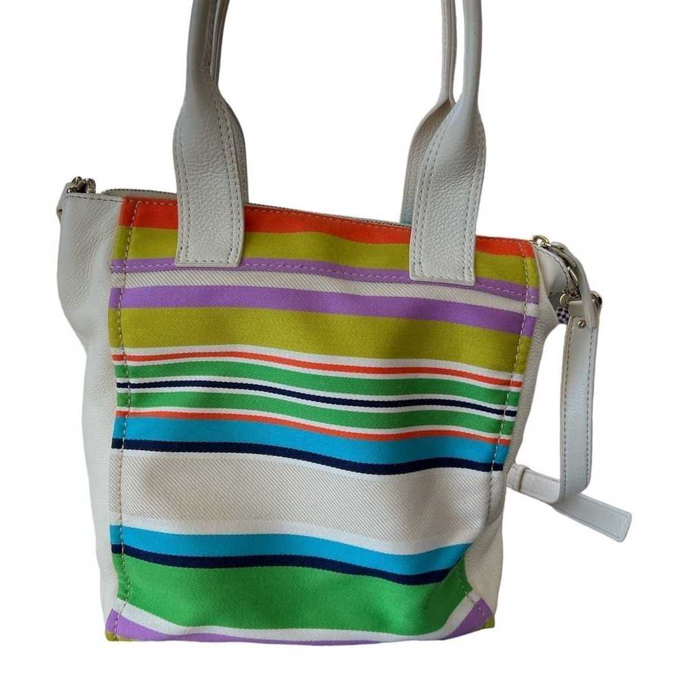 Kate Spade Unique Multicolored Rainbow Canvas Lea… - image 7